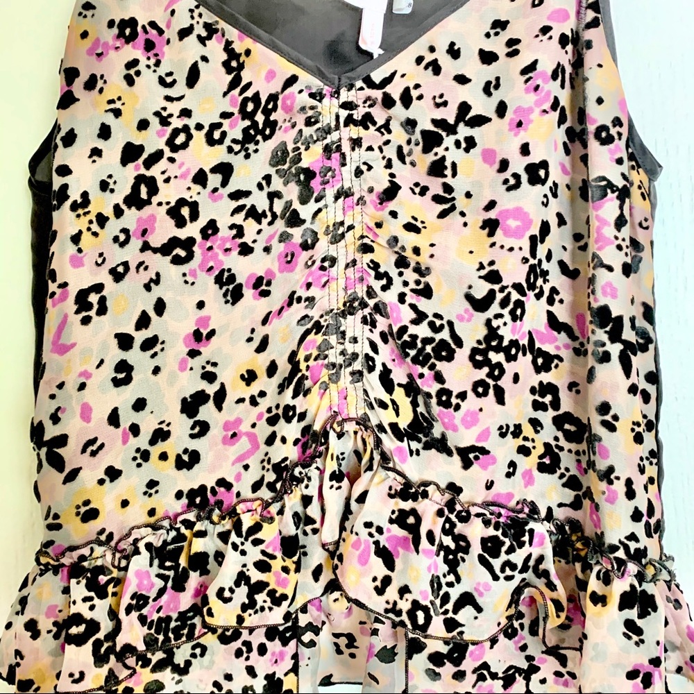 SOLD See by Chloe Paneled Devoré Silk Camisole - Picture 8 of 16